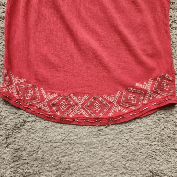 Sonoma Boho Short Sleeve Womens Shirt Red Size Small - Picture 5 of 9